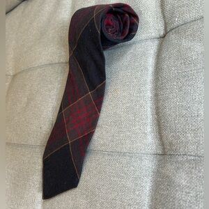 Tango by Max Raab Men's Necktie Tie Cotton Rust Copper Tan Red Plaid Made USA